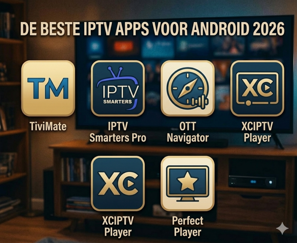 beste IPTV apps voor Android in 2026